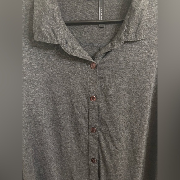 Gray button down Top - Picture 2 of 4